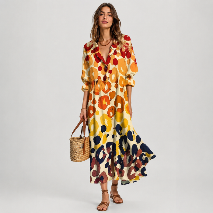 Robe chemise fluide bohème