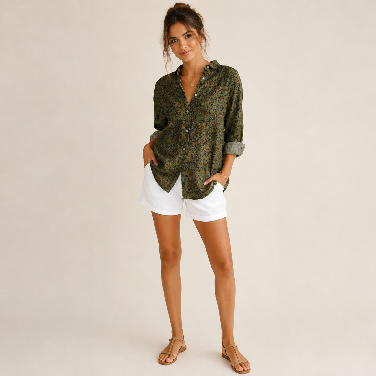 Blouse d'été légère à fleurs