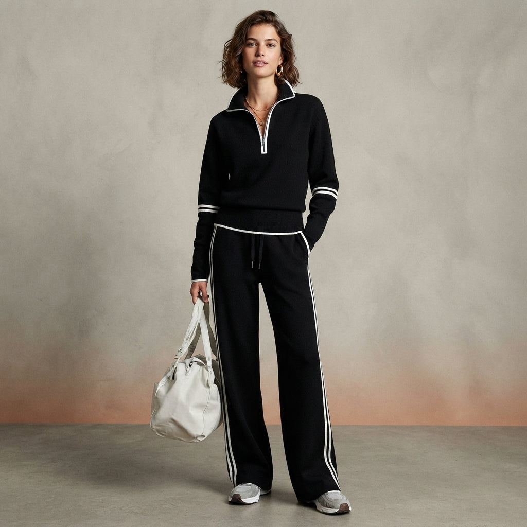 Ensemble détente à demi-zip et bandes latérales