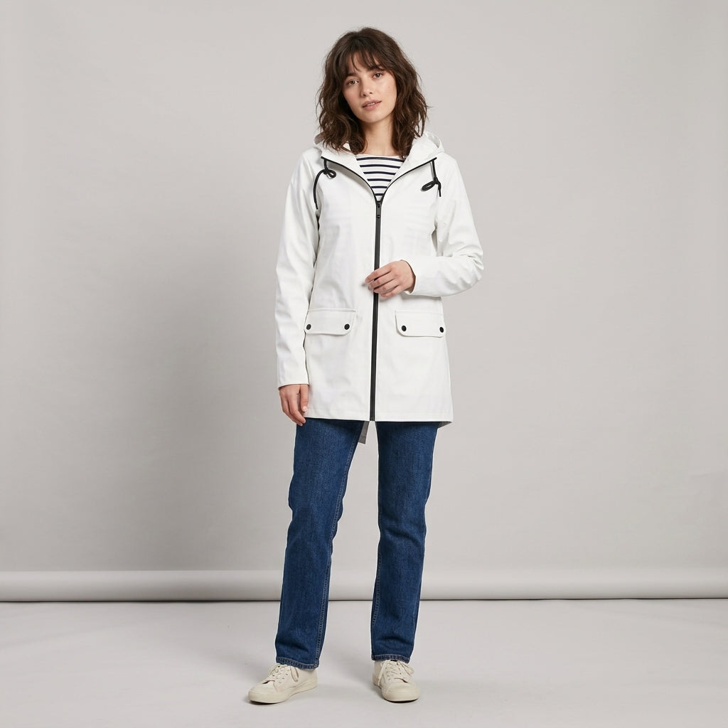 Parka d'hiver longue doublée en polaire