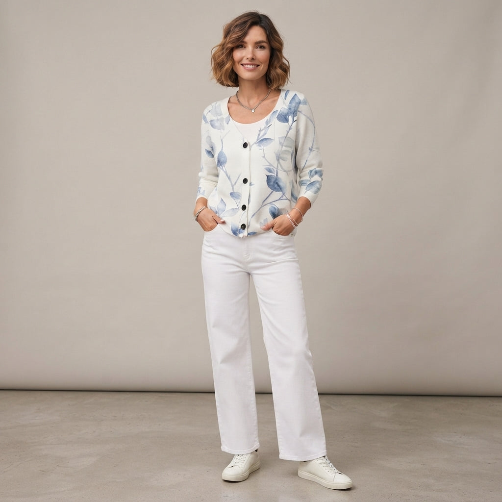 Léa Leaf Print Blouse