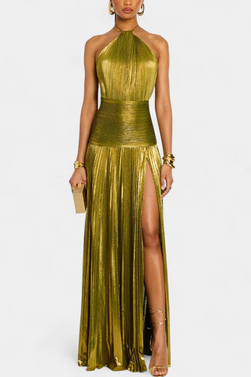 Robe longue asymétrique Verena