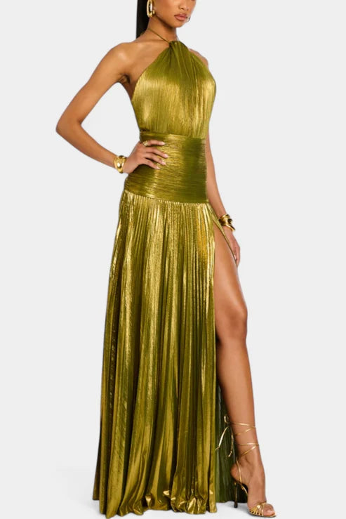 Robe longue asymétrique Verena