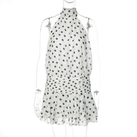 Robe courte à pois