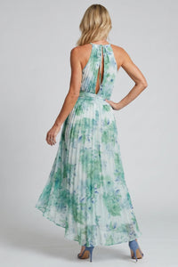 Robe longue dos nu à fleurs