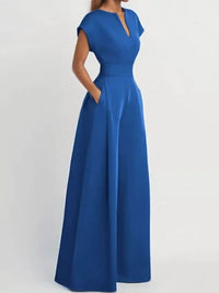 Combinaison Vivienne à jambes larges et col en V