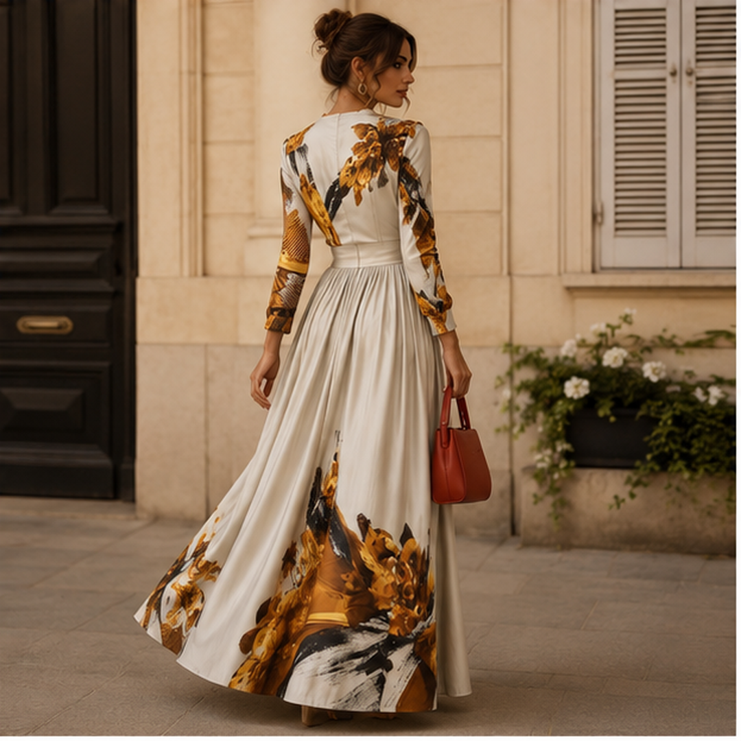 Floral satin wide-leg jumpsuit