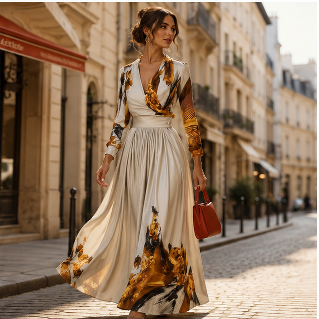 Floral satin wide-leg jumpsuit