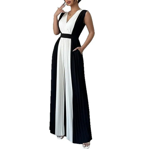 Black White Chic Jumpsuit