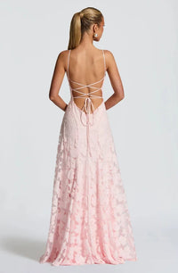 Aurelia Floral Print Chiffon Maxi Dress