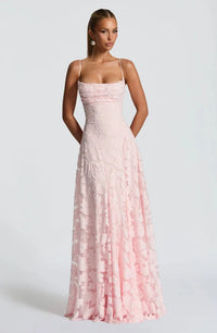 Aurelia Floral Print Chiffon Maxi Dress
