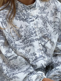 Robe trapèze imprimée à l'encre
