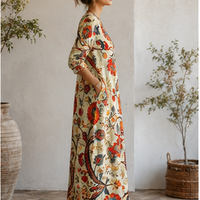 Robe décontractée rétro à poches