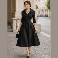 Robe midi trapèze en satin