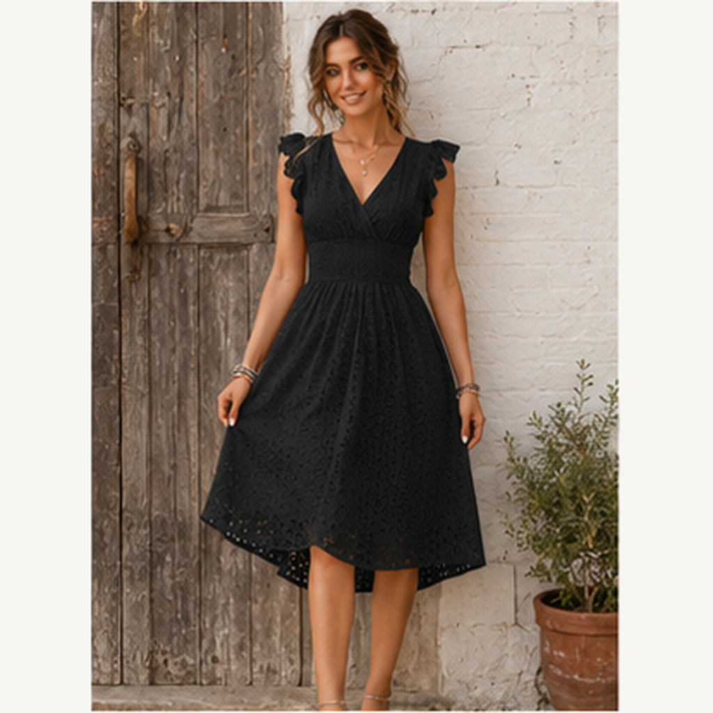 Robe d'été à œillets smockés
