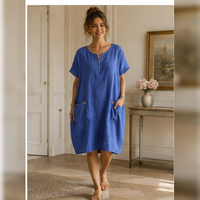 Robe à poches et col zippé