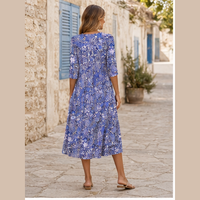 Robe midi bohème à fleurs