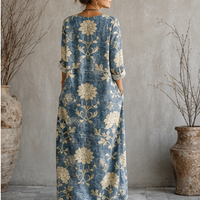 Robe décontractée rétro à poches