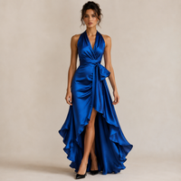Robe mini à volants décolletée