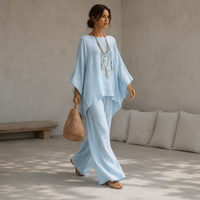 Ensemble tunique et pantalon asymétrique