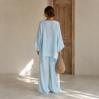 Ensemble tunique et pantalon asymétrique