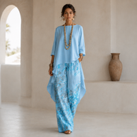 Ensemble pantalon asymétrique imprimé