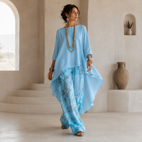 Ensemble pantalon asymétrique imprimé