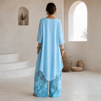 Ensemble pantalon asymétrique imprimé