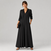 Robe maxi à manches longues