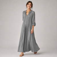 Robe maxi à manches longues
