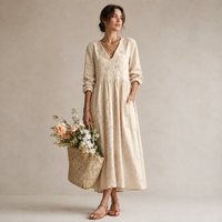 Robe midi brodée de perles