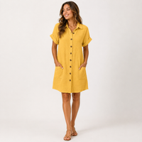 Robe chemise d'été boutonnée sur le devant