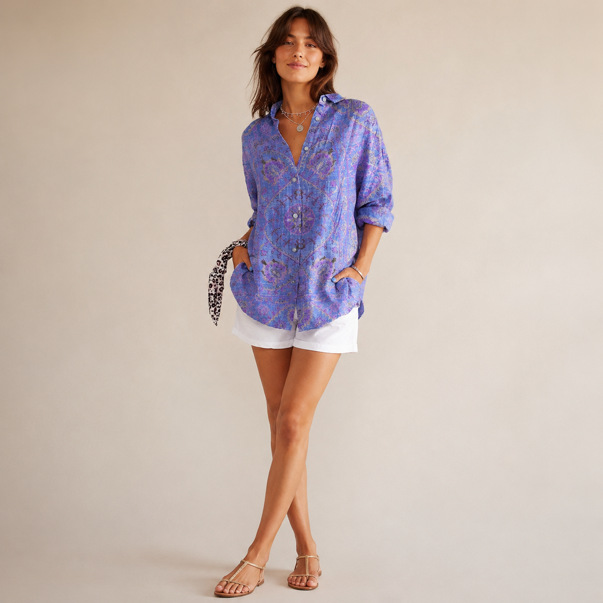 Blouse d'été légère à fleurs