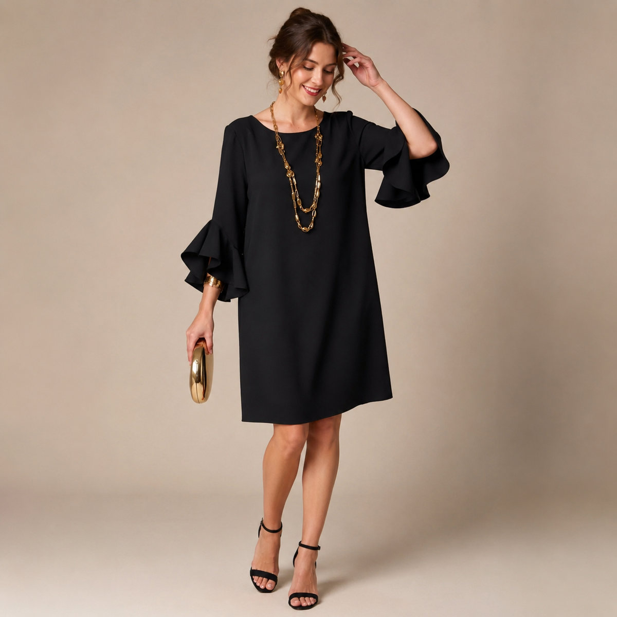 Robe d'été à manches volantées