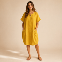 Robe à poches et col zippé