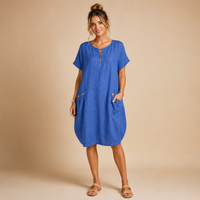 Robe à poches et col zippé