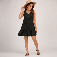 Robe mini bohème à franges