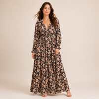 Robe midi d'été Joan à col V