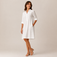 Robe chemise midi décontractée