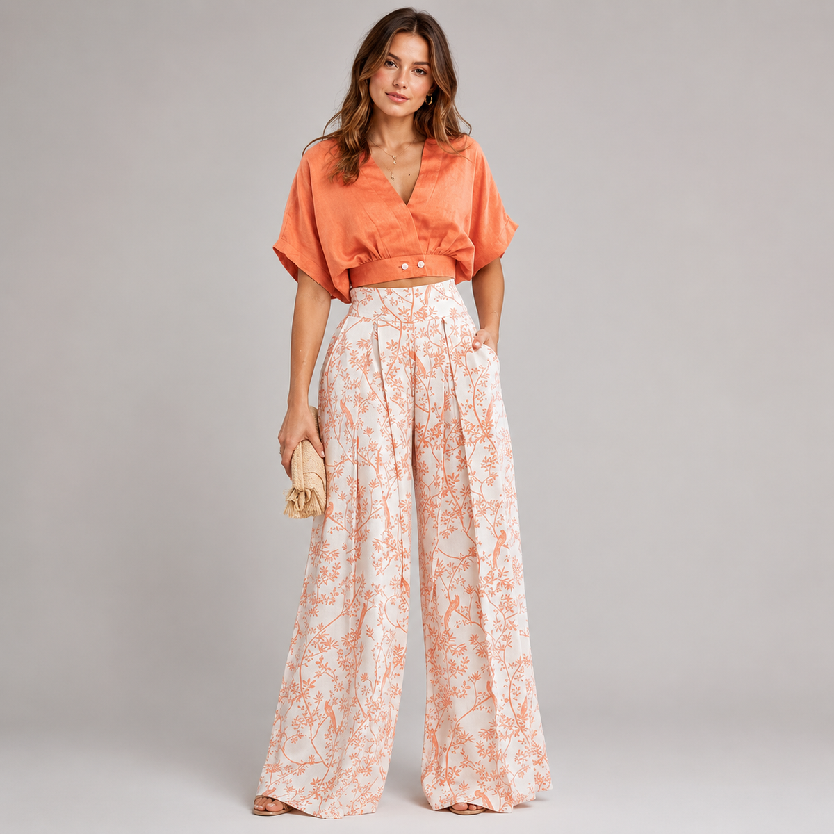 Two-piece printed pants set