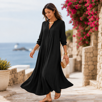 Robe maxi à manches longues