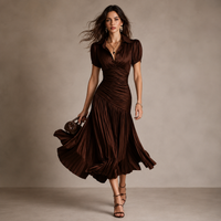 Robe de soirée midi en satin