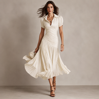 Robe de soirée midi en satin