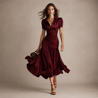 Robe de soirée midi en satin