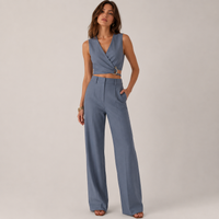 Combinaison pantalon large ceinturée