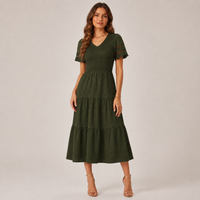 Louise Smocked Bohemian Midi Dress