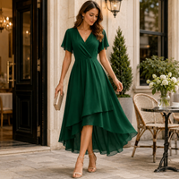 Robe midi asymétrique Serelle Vintage en mousseline