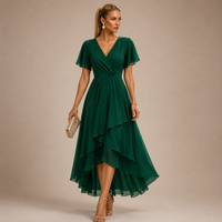 Robe midi asymétrique Serelle Vintage en mousseline