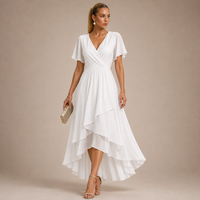 Robe midi asymétrique Serelle Vintage en mousseline