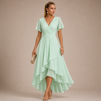 Robe midi asymétrique Serelle Vintage en mousseline